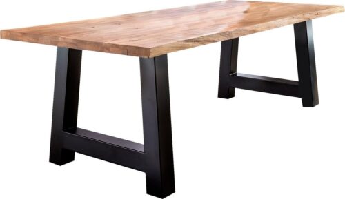 Home affaire Esstisch »Tristan«, massive Balkeneiche geölt mit Baumkante