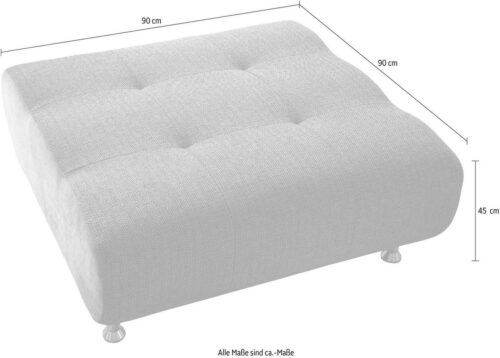 Trendfabrik Hocker, mit Metallfuß, frei im Raum stellbar