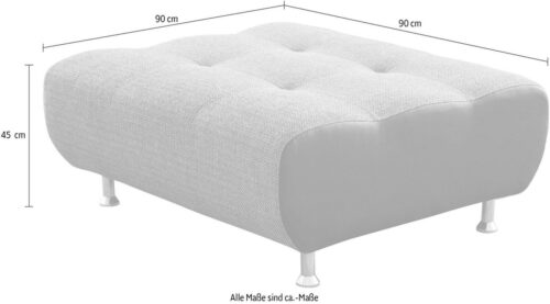 Trendfabrik Hocker, mit Metallfuß, frei im Raum stellbar