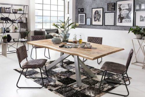 SIT Esstisch »Tisch 220x100 cm Platte Mango massiv, Gestell«, Platte Mango massiv, Gestell Metall