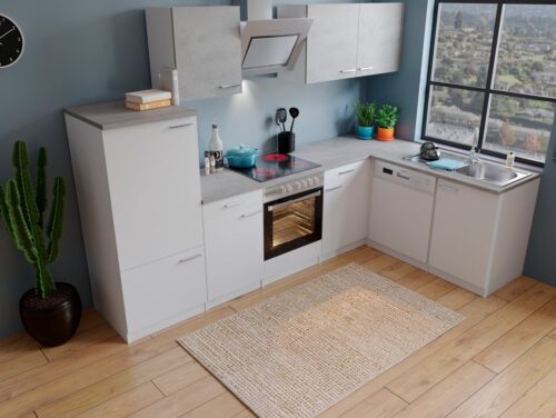 RESPEKTA Winkelküche »Hamm«, mit E-Geräten, Stellbreite 280 x 172 cm