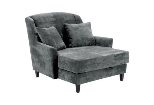 Max Winzer® Sessel »Judith«, Big-Sessel inkl. 1x Zierkissen 55x55cm Samt