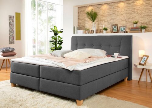 Home affaire Boxspringbett »Calloway«, inkl. Topper, XXL-Ausführung, in 4 Farben, 5 Breiten, 3 Matratzenarten in H2, H3, H4