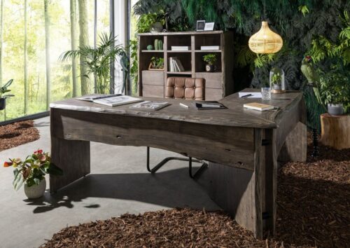 Massivmoebel24 Eckschreibtisch »PURE ACACIA«