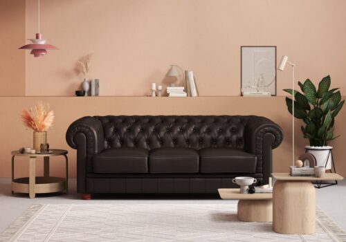 Max Winzer® Chesterfield-Sofa »Kent«, 3-Sitzer mit edler Knopfheftung, Breite 205 cm