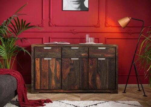 Massivmoebel24 Sideboard »TAMBORA« (150x45x85 Sheesham montiert)