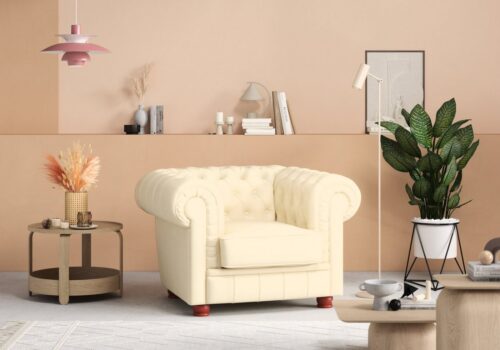 Max Winzer® Chesterfield-Sessel »Kent«, Sessel mit edler Knopfheftung, Breite 110 cm