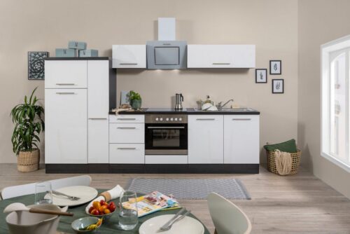 RESPEKTA Küchenzeile »RP300«, mit E-Geräten, Breite 300 cm