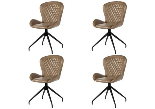 Massivmoebel24 Polsterstuhl »IRON LABEL«, Echtes Büffel-Leder, Eisengestell