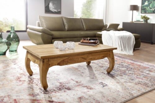 Wohnling Couchtisch »Couchtisch Massiv-Holz Akazie 110 cm breit Wohnzimmer-Tisch Design Natur-Produkt Landhaus-Stil Beistelltisch«