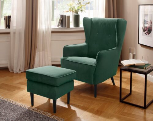 Home affaire Sessel »Niebüll«, mit Holzfüßen