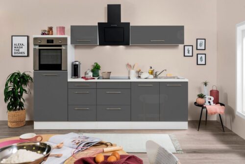 RESPEKTA Küchenzeile »RP270«, mit E-Geräten, Breite 270 cm