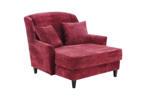 Max Winzer® Sessel »Judith«, Big-Sessel inkl. 1x Zierkissen 55x55cm Samt
