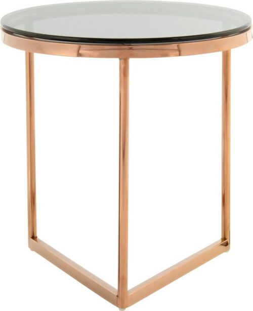 Kayoom Beistelltisch »Beistelltisch Wynona 125«, runde Glas-Tischplatte