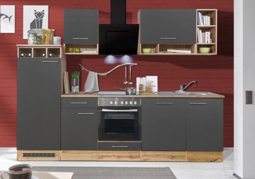 RESPEKTA Küchenzeile »Lübeck«, mit E-Geräten, Breite 280 cm