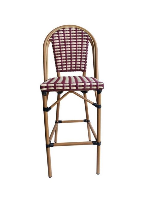 SIT 4-Fußstuhl »Barhocker Gestell Aluminium, pulverbeschichtet«, Gestell Aluminium, pulverbeschichtet und lackiert, Bezug Polyrattan