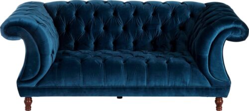 Max Winzer® Chesterfield-Sofa »Isabelle«, mit edler Knopfheftung & gedrechselten Füßen in Buche Nussbaum, Breite 200 cm