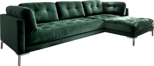 Trendfabrik Ecksofa »Landau«, mit Metallfuß, wahlweise Recamiere rechts oder links bestellbar, frei im Raum stellbar