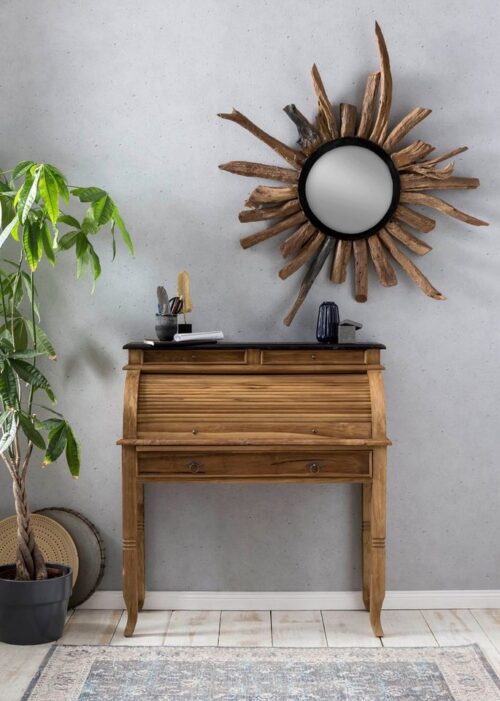 SIT Sekretär »Seadrift«, recyceltes Teak-Altholz, Breite 100 cm, Shabby Chic, Vintage