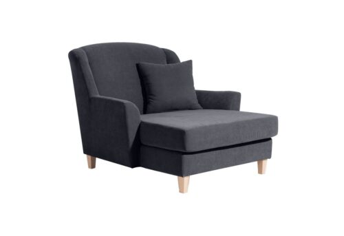 Max Winzer® Sessel »Judith«, Big-Sessel inkl. 1x Zierkissen 55x55cm Velours