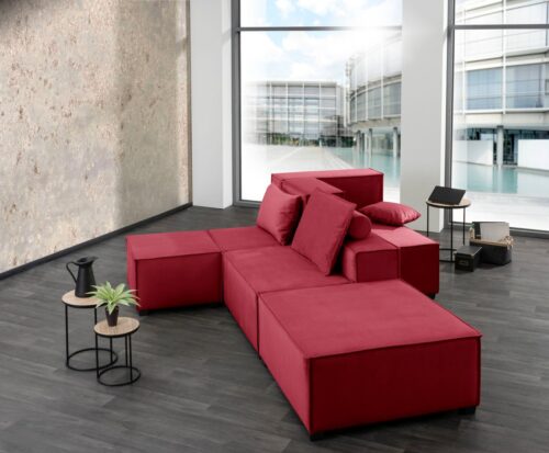 Max Winzer® Wohnlandschaft »MOVE«, Set, Sofa-Set 03 aus 8 Sitz-Elementen, inklusive 3 Zierkissen, individuell kombinierbar