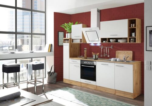 RESPEKTA Küchenzeile »Lübeck«, mit E-Geräten, Breite 250 cm