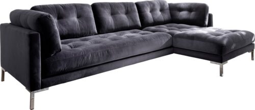 Trendfabrik Ecksofa »Landau«, mit Metallfuß, wahlweise Recamiere rechts oder links bestellbar, frei im Raum stellbar