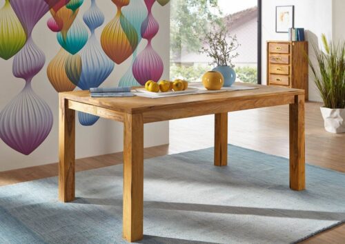 Massivmoebel24 Esstisch »NATURE BROWN« (180x90x76 Sheesham, Esstisch aus Echtholz mit Maserung, modern)