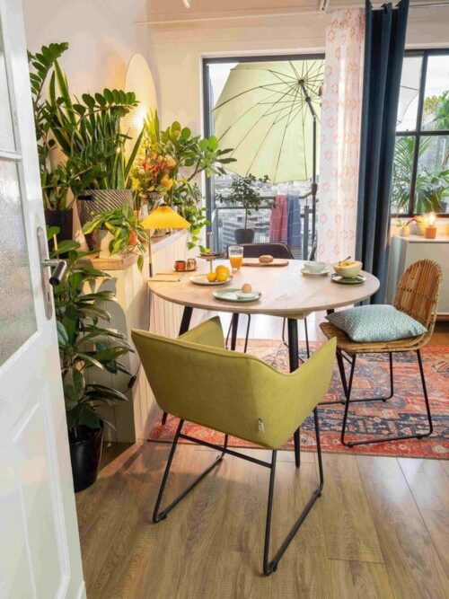 SIT Esstisch »Tom Tailor Tisch 120 cm ø Platte Mangoholz, Beine«, Platte Mangoholz, Beine Metall