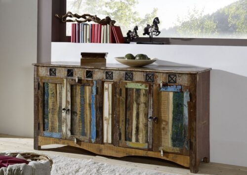 Massivmoebel24 Sideboard »NATURE OF SPIRIT« (178x42x88 Altholz montiert)
