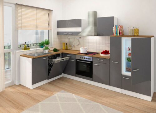 RESPEKTA Winkelküche »Hamm«, mit E-Geräten, Stellbreite 310 x 172 cm