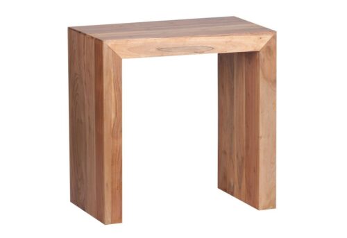 Wohnling Beistelltisch »WL1.583«, MUMBAI Massiv-Holz Akazie 60 x 35 cm Wohnzimmer-Tisch Design dunkel-braun Landhaus-Stil Couchtisch
