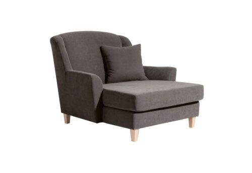 Max Winzer® Sessel »Judith«, Big-Sessel inkl. 1x Zierkissen 55x55cm Velours