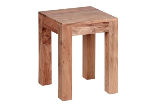 Wohnling Beistelltisch »WL1.589«, MUMBAI Massiv-Holz Akazie 35 x 35 cm Wohnzimmer-Tisch Design dunkel-braun Landhaus-Stil Couchtisch