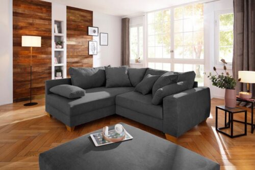Home affaire Ecksofa »Helena Luxus«, mit besonders hochwertiger Polsterung für bis zu 140 kg pro Sitzfläche, auch in Cord-Bezug, incl. 2 Nierenkissen und 3 Zierkissen
