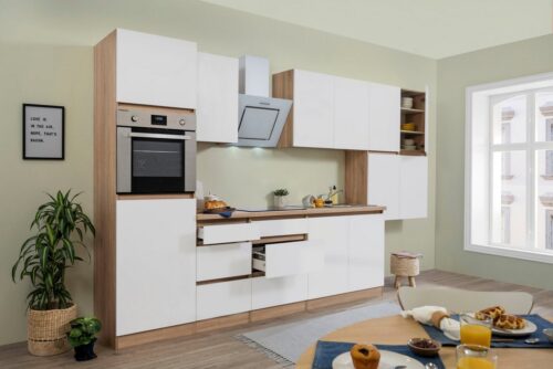 RESPEKTA Küchenzeile »Boston«, mit E-Geräten, Breite 370 cm