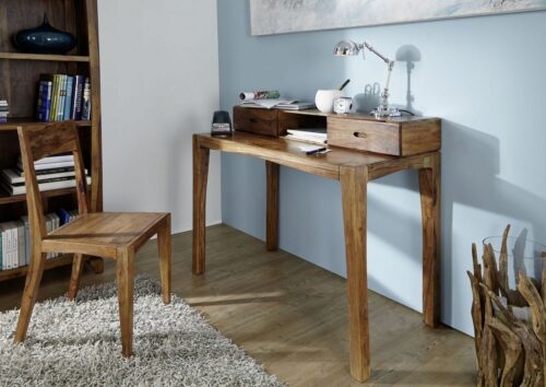 Massivmoebel24 Schreibtisch »ANCONA« (120x60x95 Sheesham montiert)