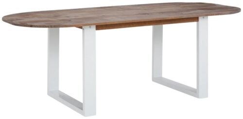 Home affaire Esstisch »Lagos«, aus schönem massivem Kiefernholz, mit weiß lackierten Metallbeinen, in zwei verschiedenen Tischgrößen