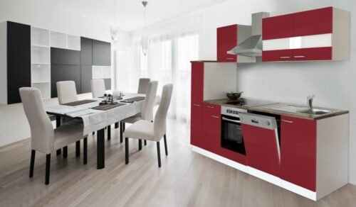 RESPEKTA Küchenzeile, mit E-Geräten, Breite 250 cm