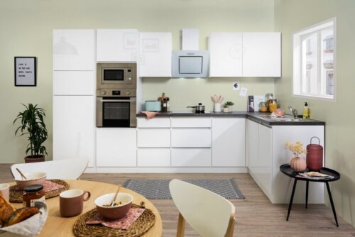RESPEKTA Winkelküche »Usedom«, mit E-Geräten, mit Soft-Close Funktion, Breite 345 x 172 cm