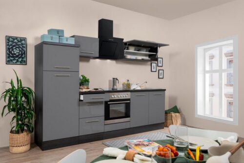 RESPEKTA Küchenzeile »RP270«, mit E-Geräten, Breite 270 cm