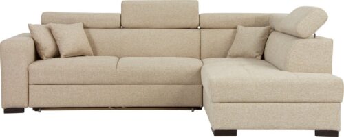 Home affaire Ecksofa »Tulio«, wahlweise mit Bettfunktion und Bettkasten, incl. 3 Zierkissen