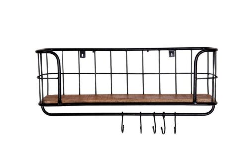 SIT Regal »Wandregal Metall, Böden recyceltes Mango«, Metall, Böden recyceltes Mango