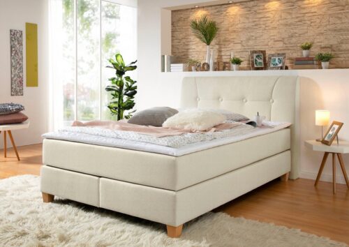 Home affaire Boxspringbett »Calloway«, inkl. Topper, XXL-Ausführung, in 4 Farben, 5 Breiten, 3 Matratzenarten in H2, H3, H4