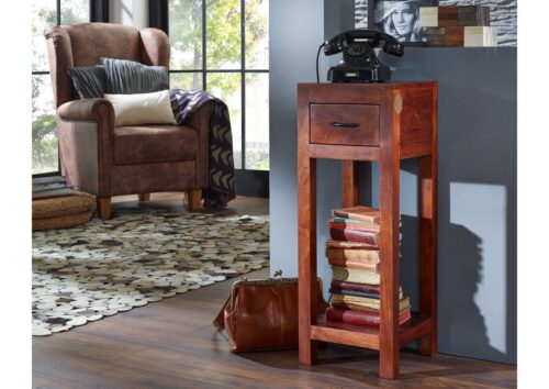 Massivmoebel24 Konsolentisch »OXFORD« (30x30x80 Akazie montiert)