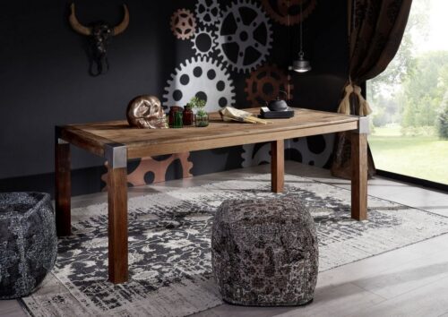 Massivmoebel24 Esstisch »AMSTERDAM« (220x100x76 Mango Esstisch massiv aus Mangoholz)