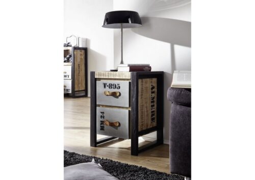 Massivmoebel24 Beistelltisch »FACTORY« (40x45x60 Mango montiert)