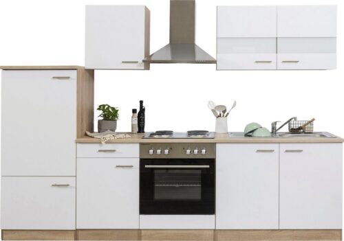 RESPEKTA Küchenzeile »Anna«, mit E-Geräten, Breite 270 cm, mit Edelstahl-Kochmulde