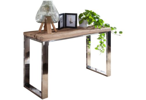 Wohnling Konsolentisch »WL5.685«, 115x76x46 cm Massiv-Holz Natur Konsole rustikal Wohnzimmer Anrichte Flur Diele Gang Schmal Schminktisch Industrial Style Echtholz Frisiertisch Schlafzimmer Hoch