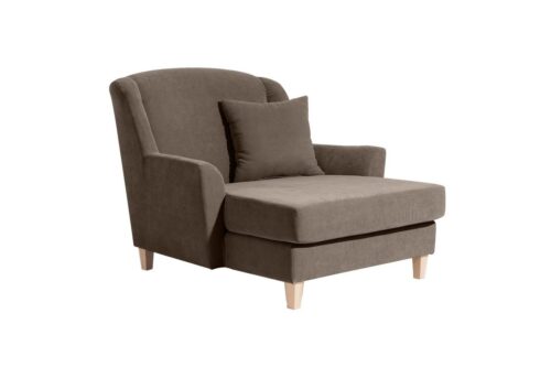 Max Winzer® Sessel »Judith«, Big-Sessel inkl. 1x Zierkissen 55x55cm Velours